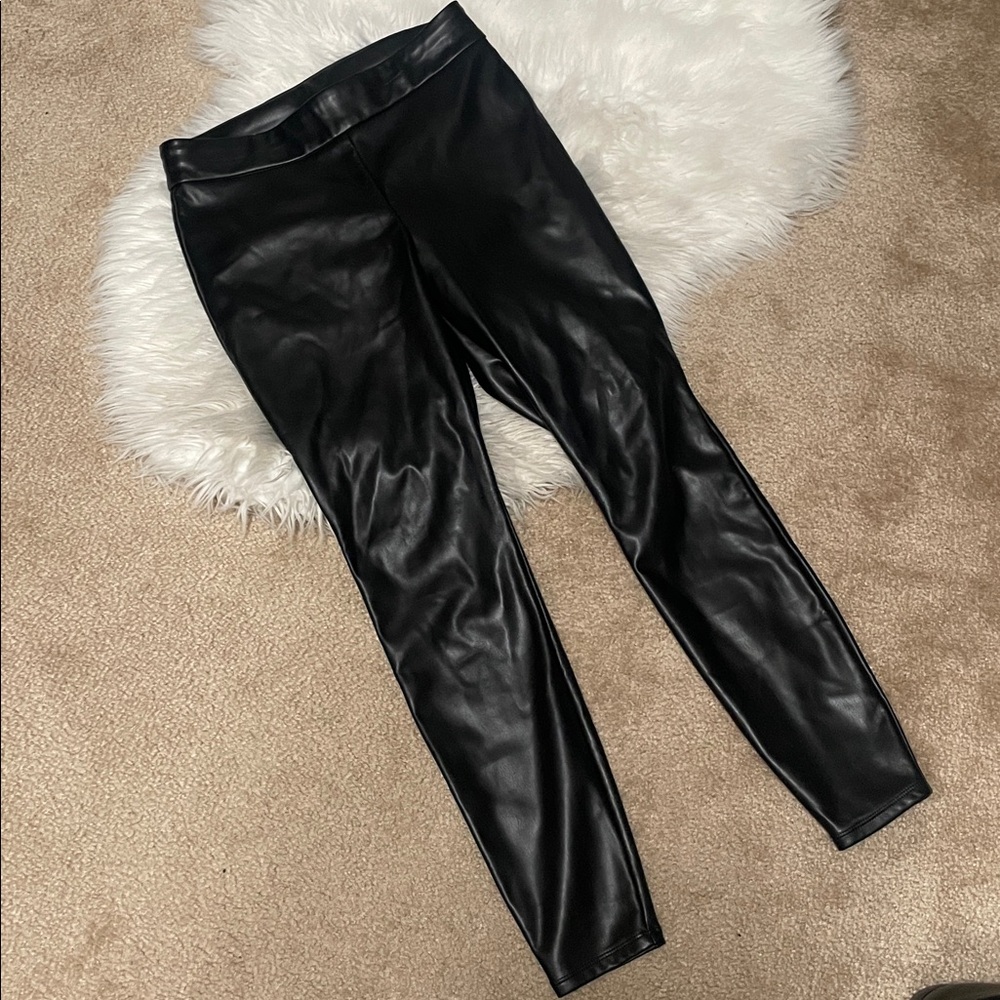 Bar III Black Faux Leather Leggings